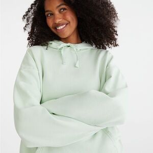Mint Green Cloud Soft Oversized Pullover Hoodie Sweatshirt SMALL